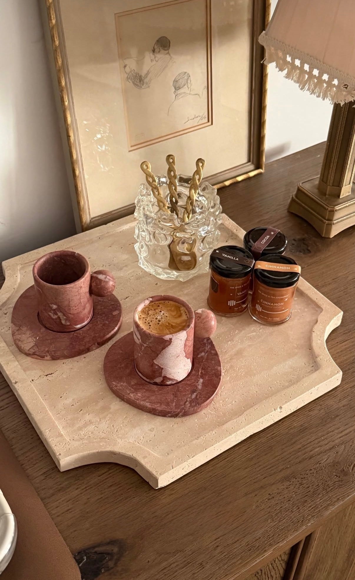 The MarMar Espresso Set - Breccia Pernice