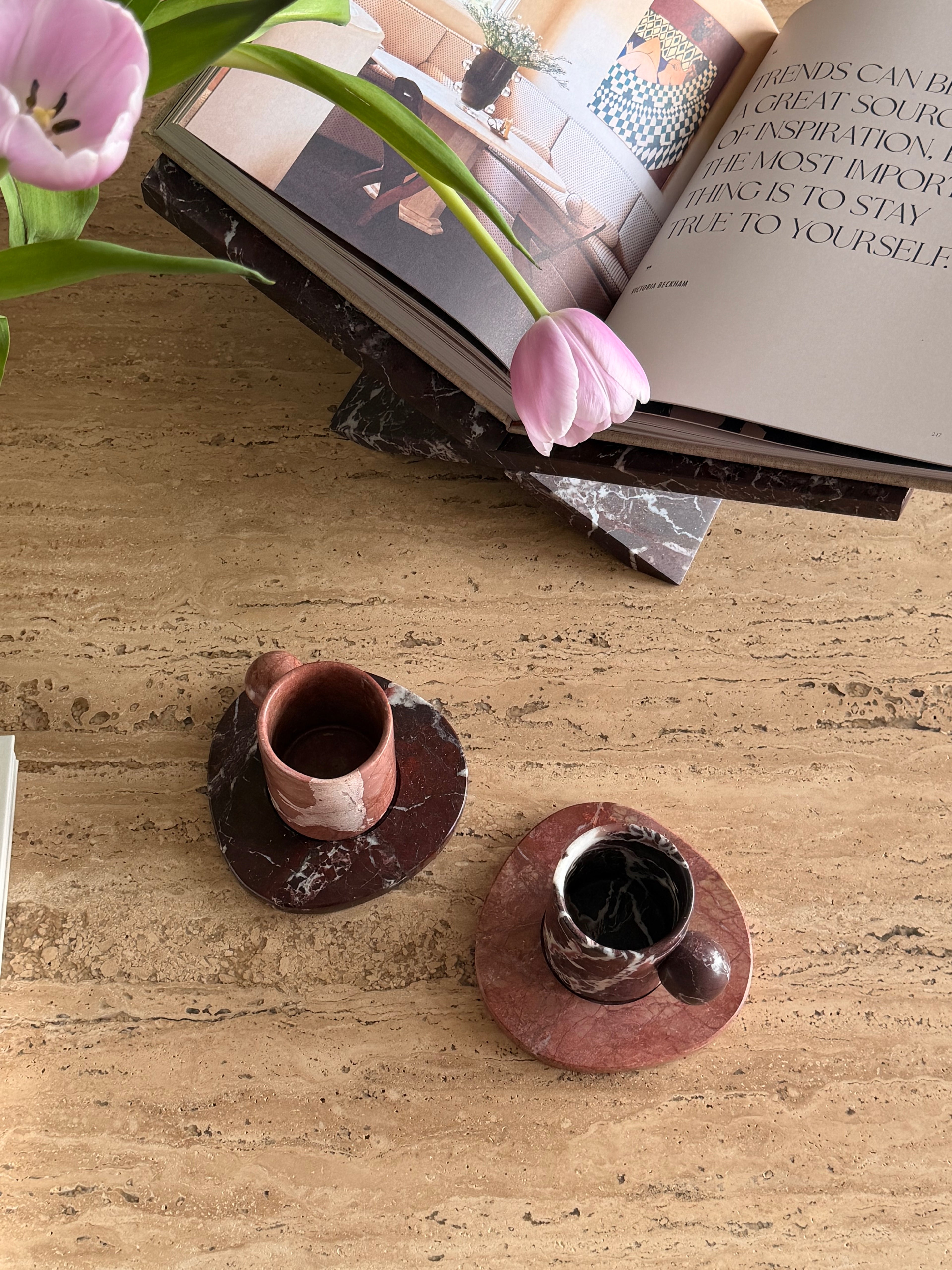 Pre Order - The MarMar Espresso Set - Rosso Levanto × Breccia Pernice