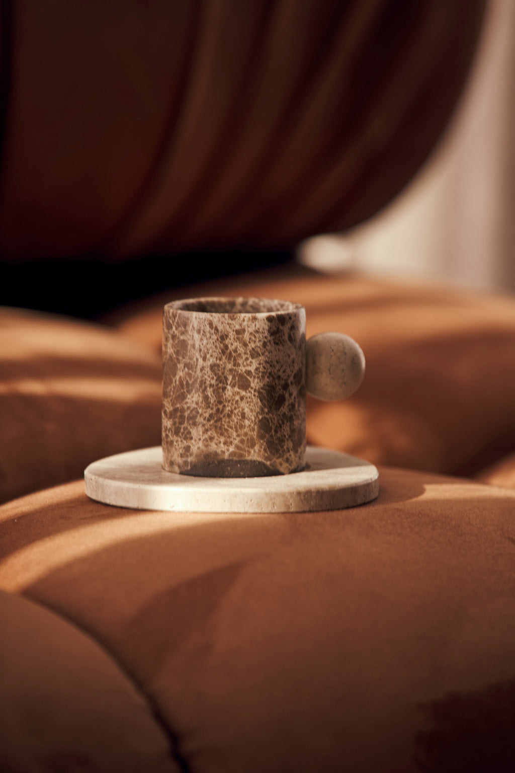 The MarMar Espresso Set - Brown Emperador x Travertine