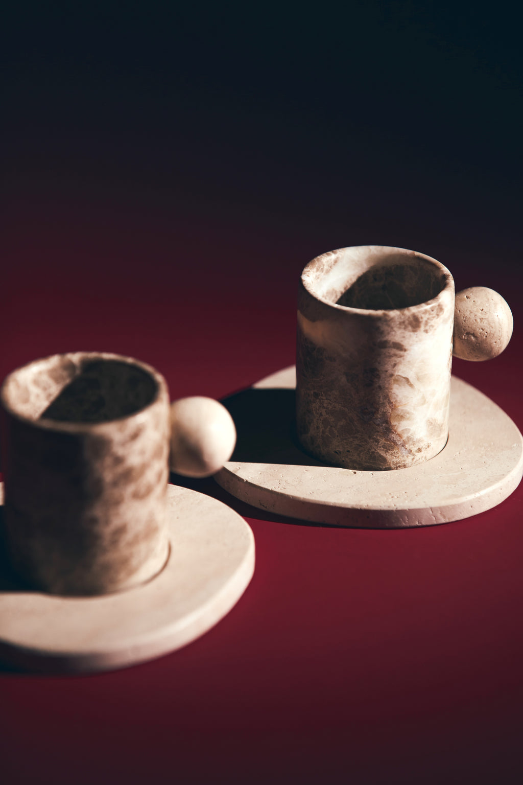 The MarMar Espresso Set - Brown Emperador x Travertine