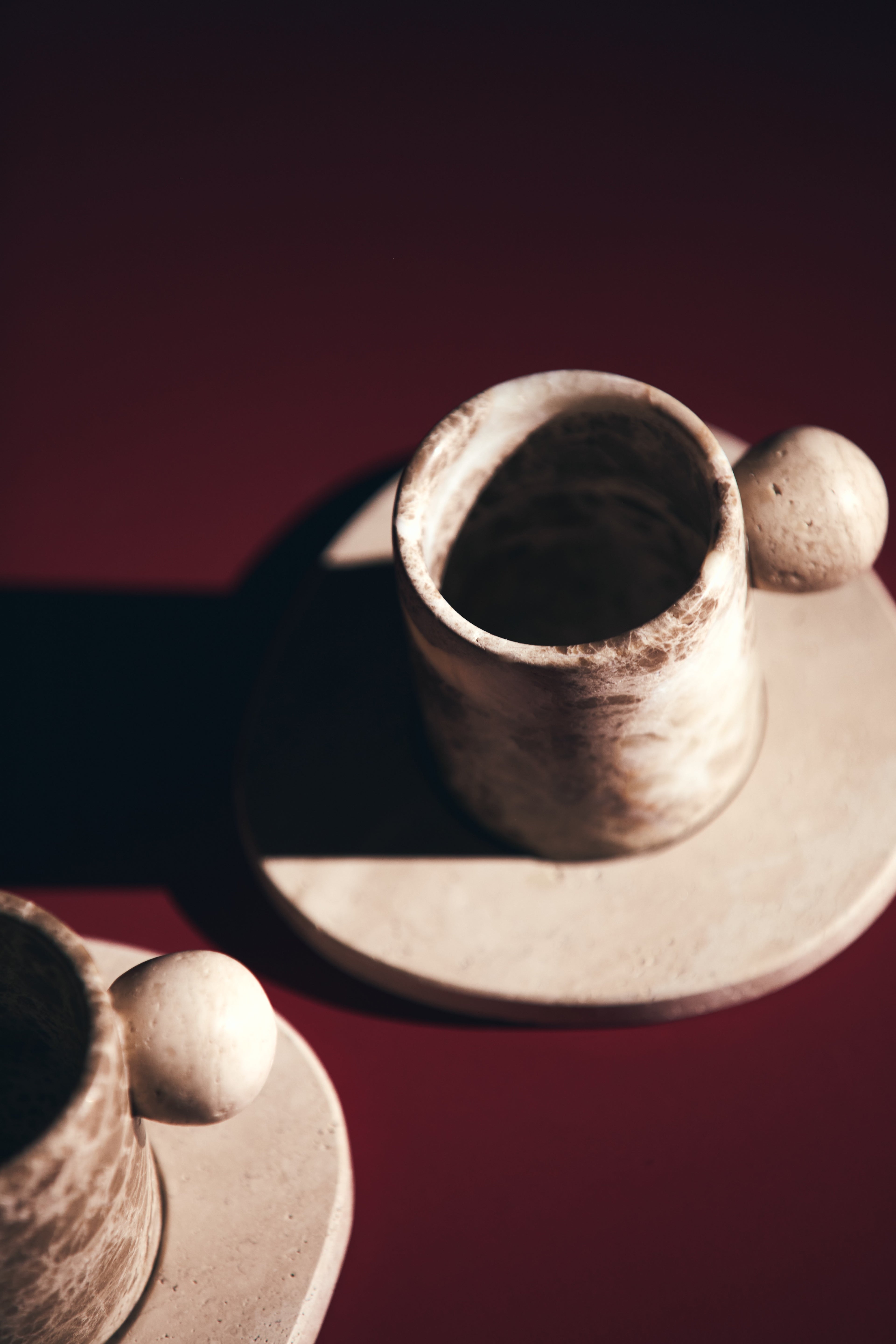 The MarMar Espresso Set - Brown Emperador x Travertine