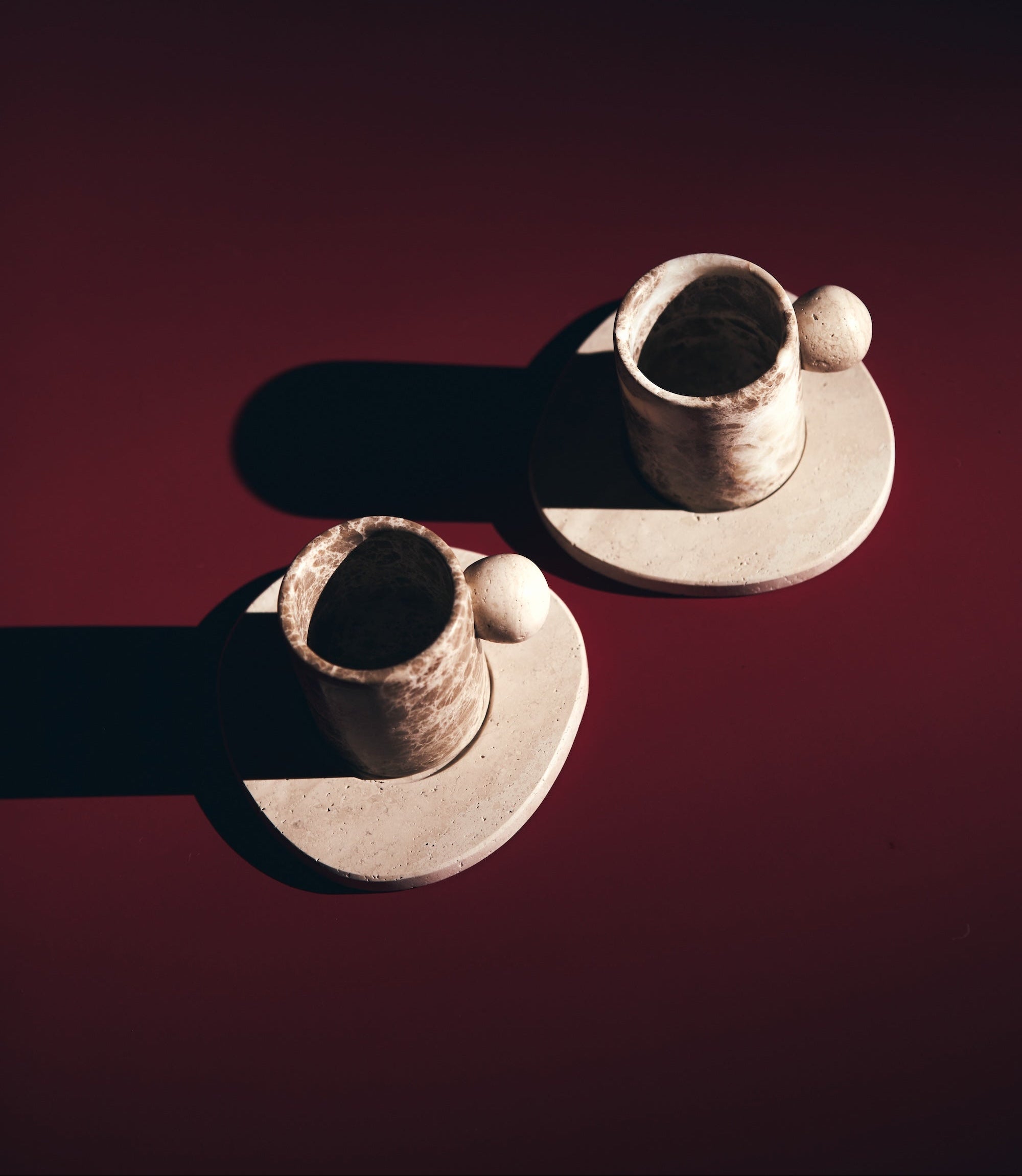 The MarMar Espresso Set - Brown Emperador x Travertine
