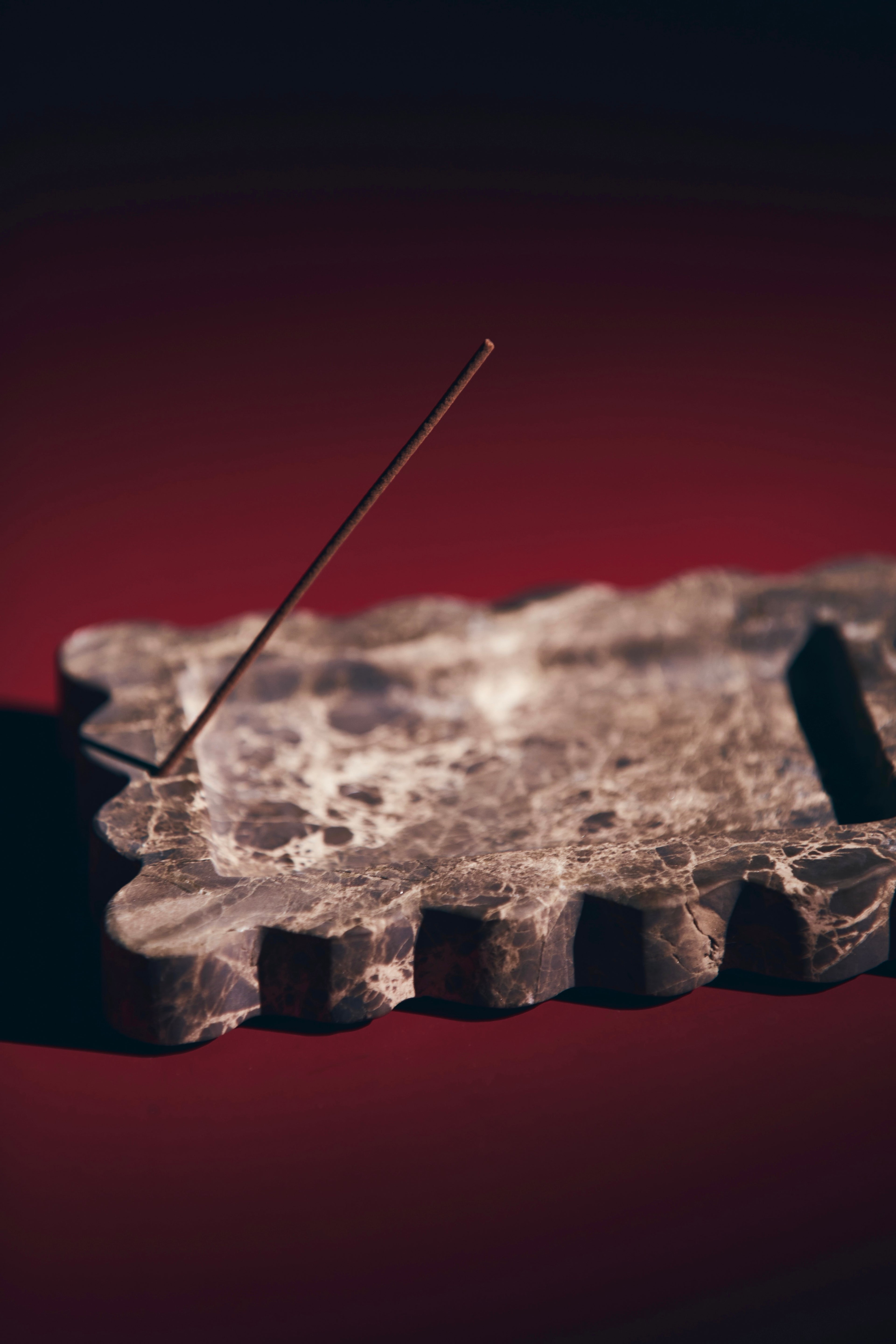 The MarMar Incense Holder & Trinket Dish - Emperador Brown