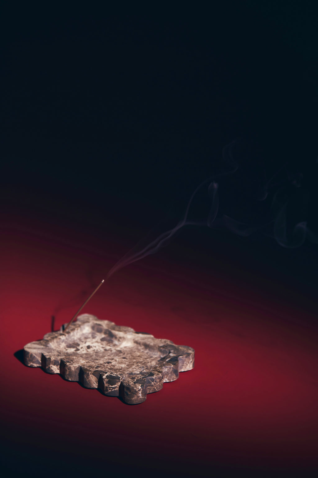 The MarMar Incense Holder & Trinket Dish - Emperador Brown