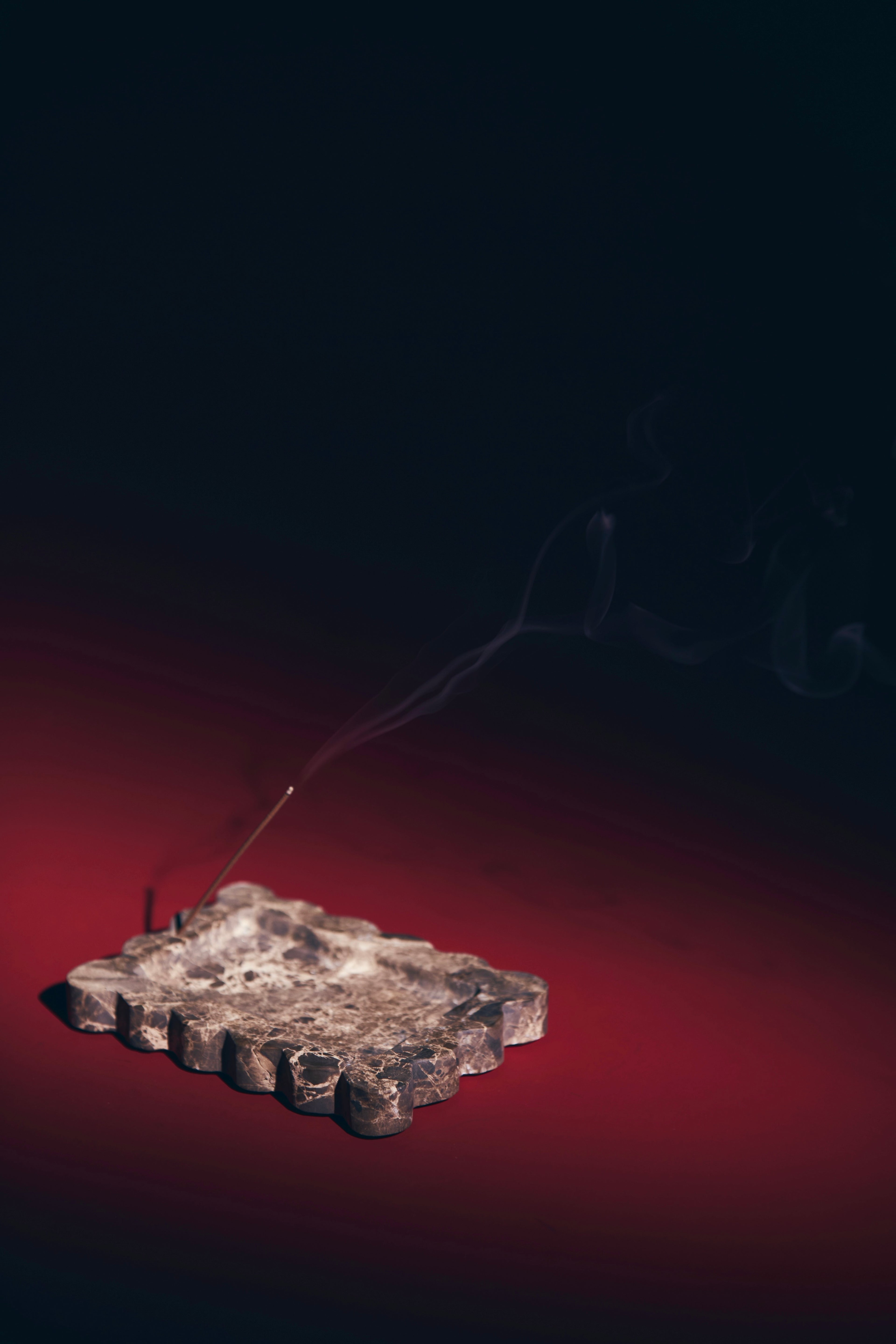 The MarMar Incense Holder & Trinket Dish - Emperador Brown